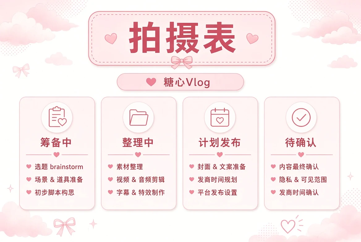 内容发布进度